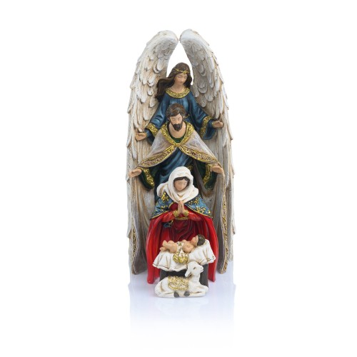 Święta Rodzina z aniołem Decorato 25 cm - 4 elementy - widok główny