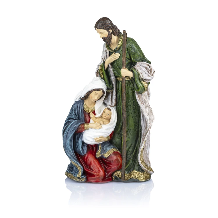 Figura Świętej Rodziny Decorato 33 cm - kolorowa - widok główny