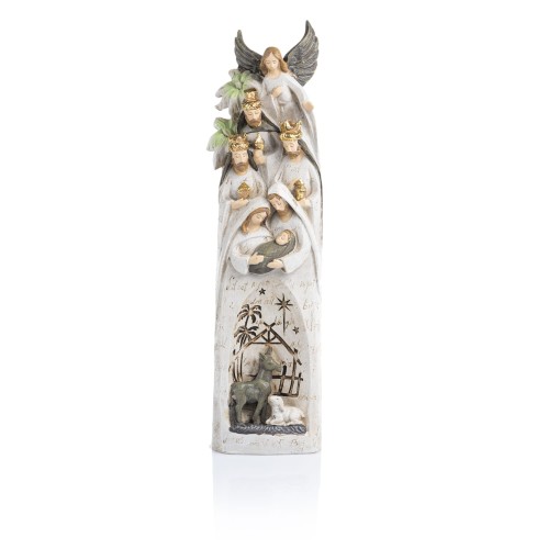Szopka Decorato 31 cm - pionowa scena Narodzenia - widok główny