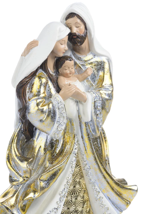 Święta Rodzina Decorato - biel, złoto i gwiazdy - ujęcie 3