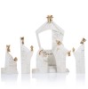 Szopka Decorato 28 cm - biały komplet Peace - widok główny