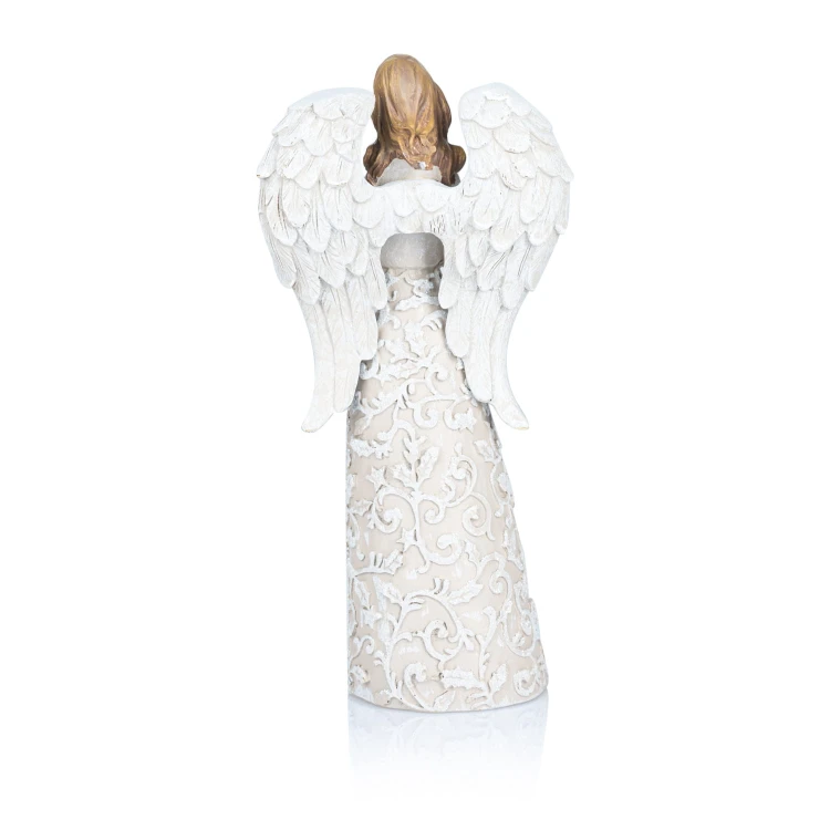 Biały anioł Decorato 23 cm - wybór motywu - ujęcie 4