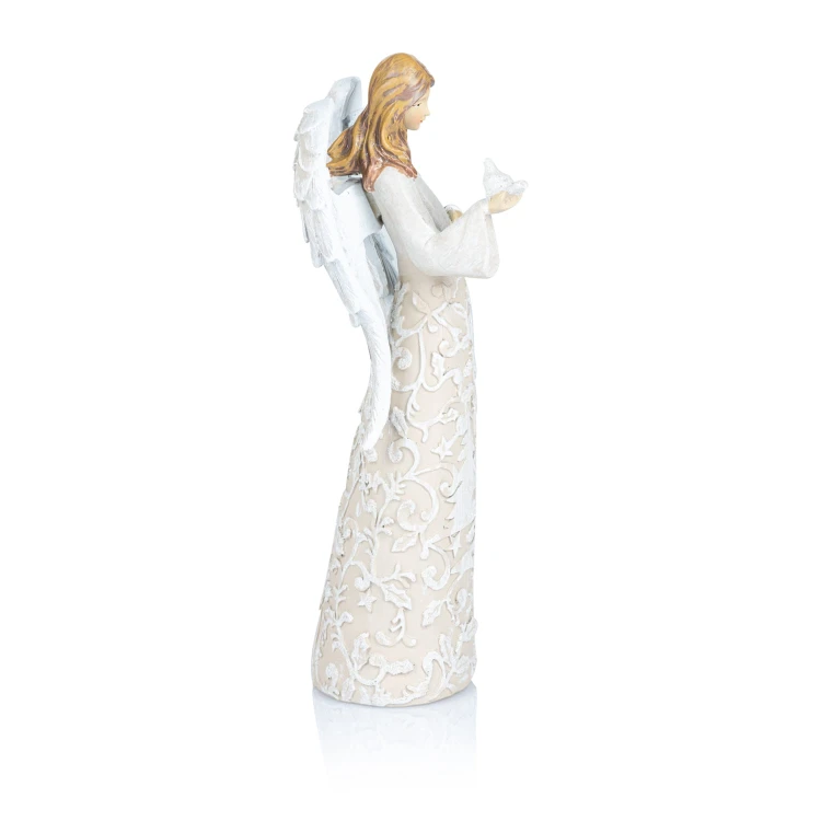 Biały anioł Decorato 23 cm - wybór motywu - ujęcie 6