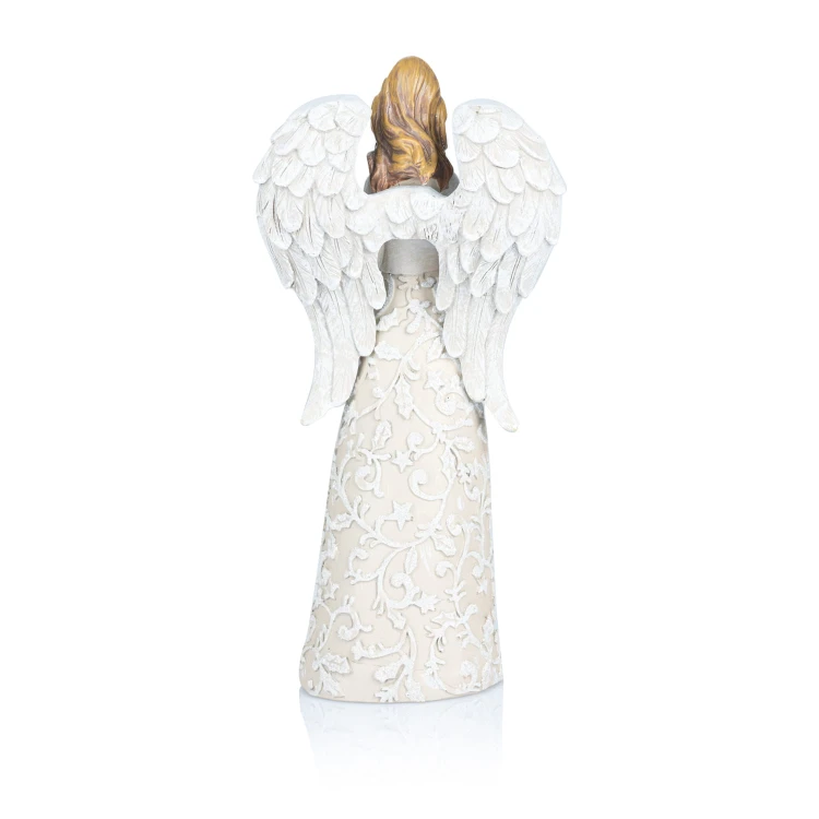 Biały anioł Decorato 23 cm - wybór motywu - ujęcie 7