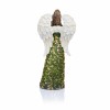 Anioł z gołębiem Decorato 22 cm - zielona suknia - ujęcie 2