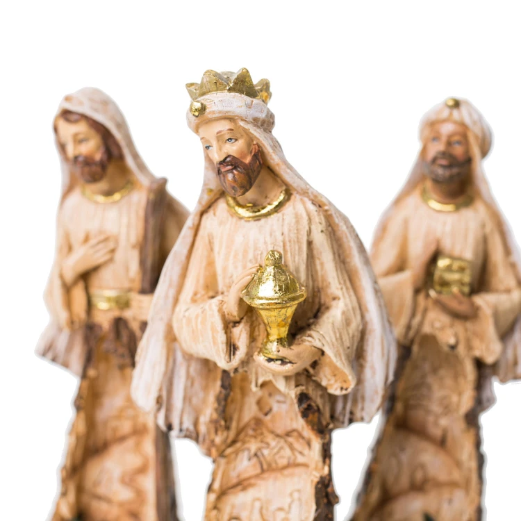 Szopka Decorato 25 cm - stajenka z palmami - ujęcie 3