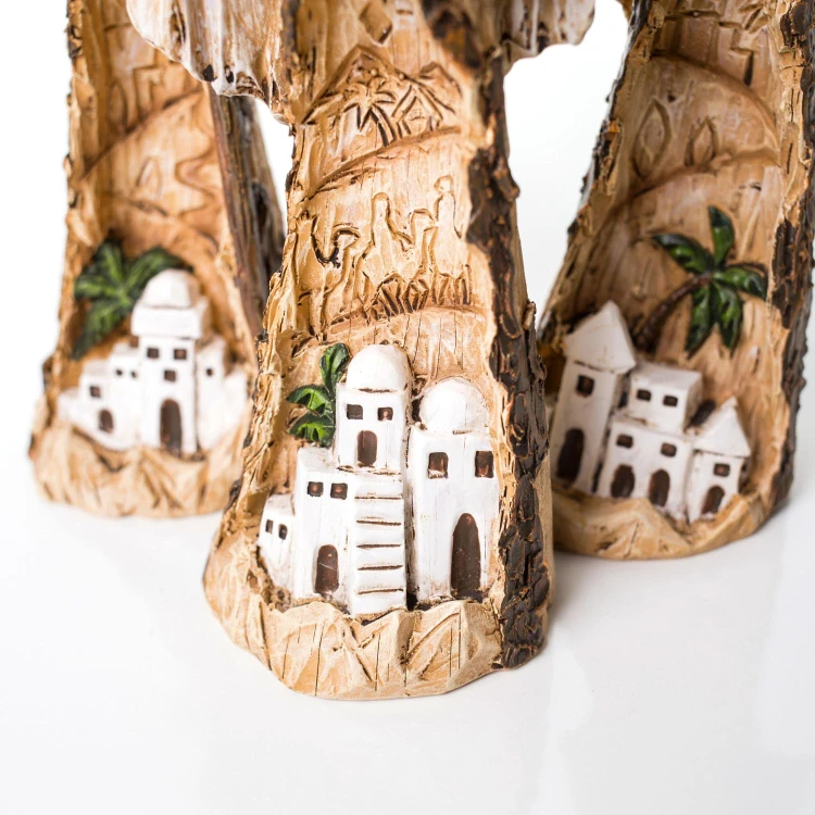 Szopka Decorato 25 cm - stajenka z palmami - ujęcie 4
