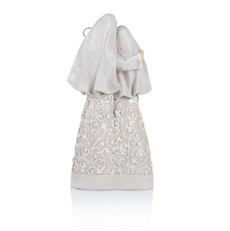 Figura Świętej Rodziny Decorato 24 cm - białe ornamenty - ujęcie 2