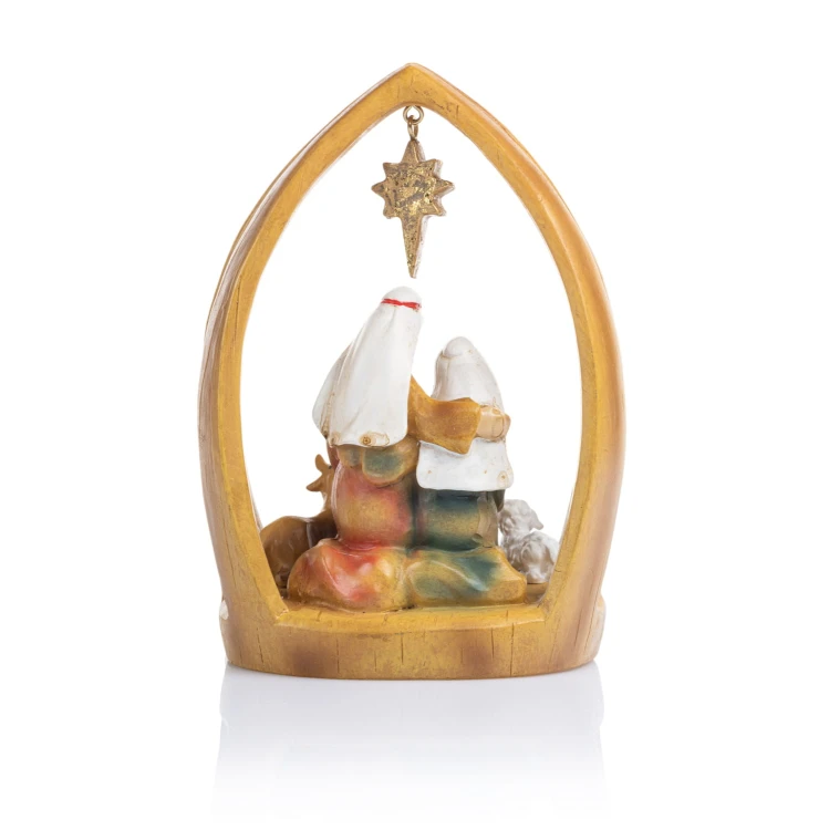 Szopka Decorato 13 cm - jasna rama z gwiazdą - ujęcie 2