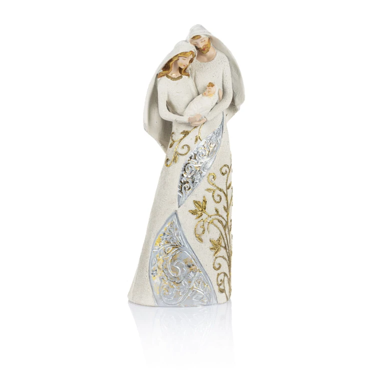Święta Rodzina Decorato 24 cm - jasne roślinne ornamenty - widok główny