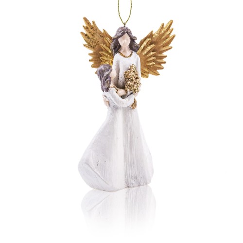 Anioł Stróż z dziewczynką - zawieszka Decorato 12 cm