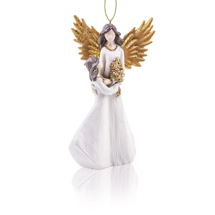 Anioł Stróż z dziewczynką - zawieszka Decorato 12 cm