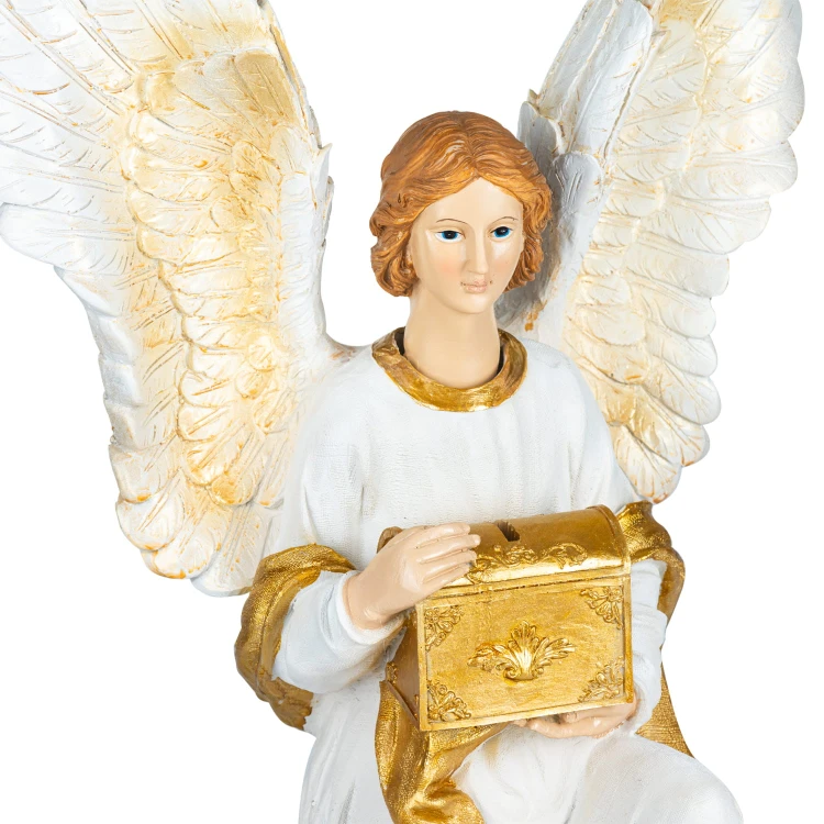 Anioł skarbonka 51 cm - jasna figura - zdjęcie 6