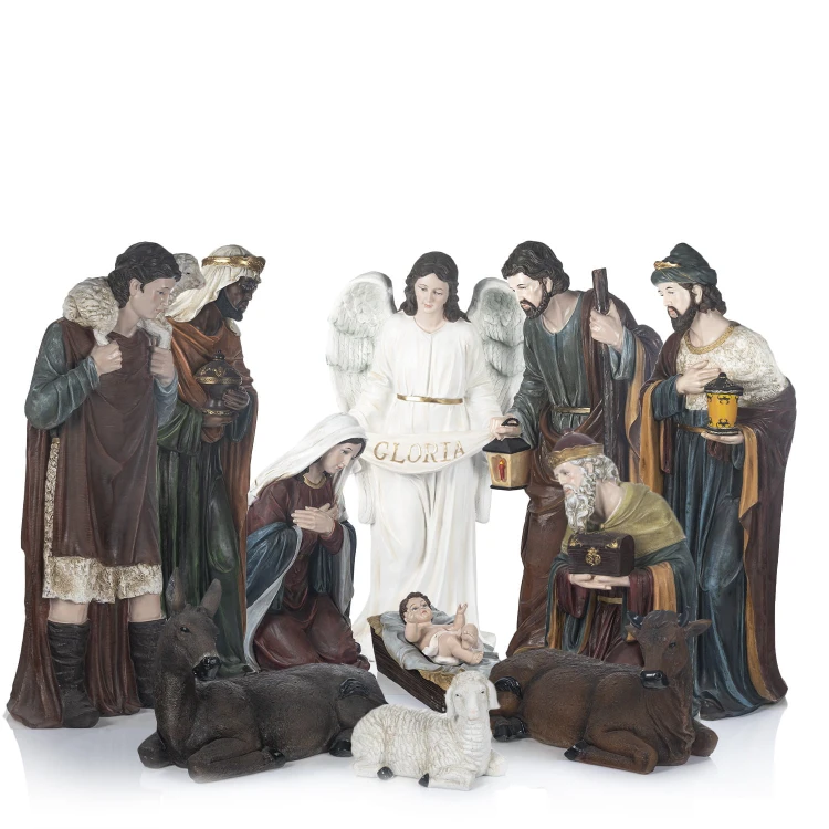 Duża szopka bożonarodzeniowa 120 cm - 11 elementów - widok główny