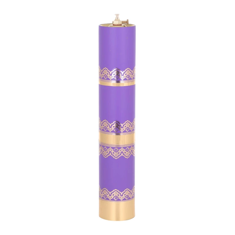 Świeca olejowa fioletowa 40 × 7,5 cm - widok produktu