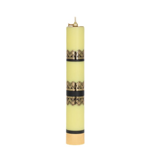 Świeca olejowa żółta pogrzebowa 40 × 6,3 cm - widok produktu