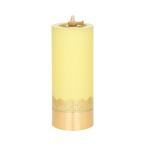 Świeca olejowa żółta 22 × 9 cm - widok produktu