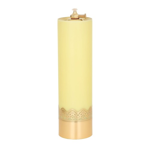 Świeca olejowa żółta 26 × 7,5 cm - widok produktu