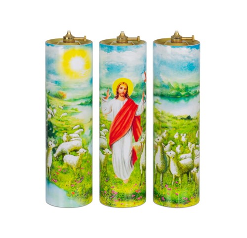 Wielkanocny tryptyk olejowy - komplet 3 świec 26 × 7,5 cm - widok produktu