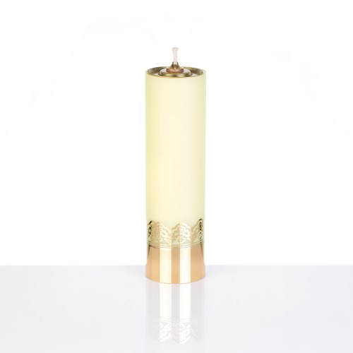 Świeca olejowa żółta 22 × 6,3 cm - widok produktu