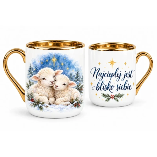 Lamb mug - Warmest when we’re together - Polish