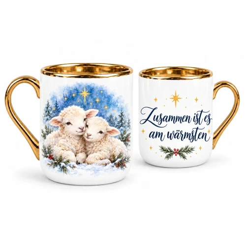 Lamb mug - Warmest when we’re together - German