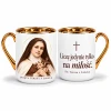 Kubek z św. Teresą z Lisieux - pozłacany, 330 ml - polski