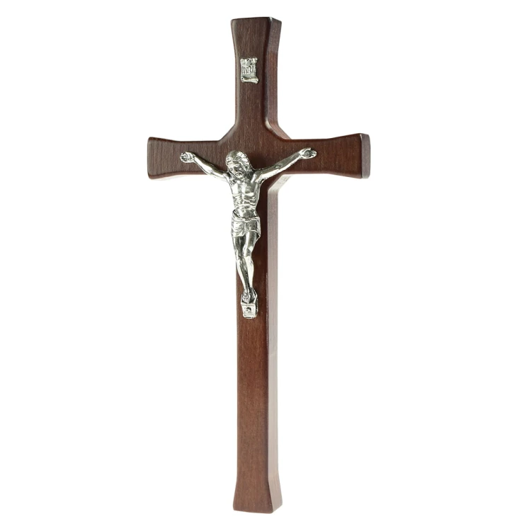 Klasyczny krzyż z drewna bukowego, 22 cm