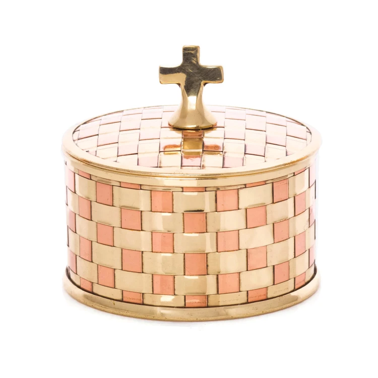 Pojemnik mosiężny na komunikanty