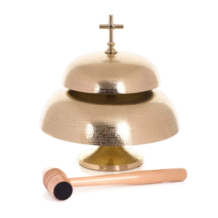 Gong mszalny mosiężny, podwójny