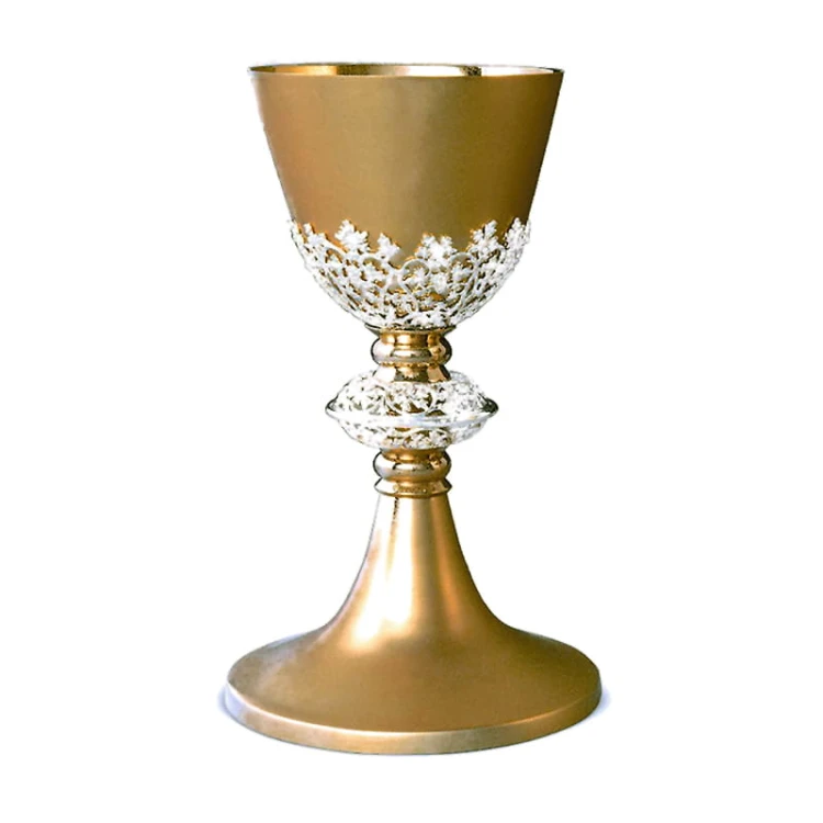 Kielich mszalny, nodus ażur srebrzony