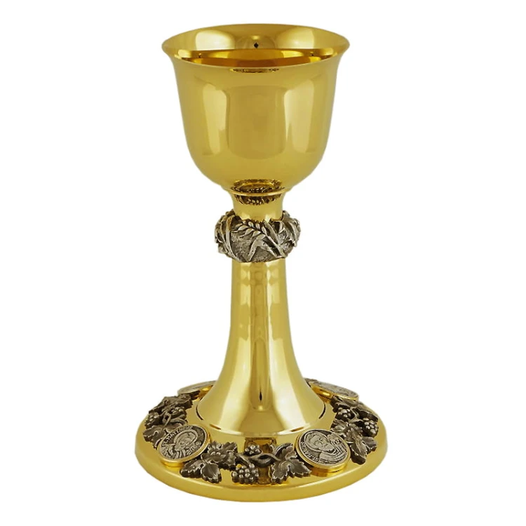 Kielich mszalny - nodus winogrona, medaliony 4 ewangelistów