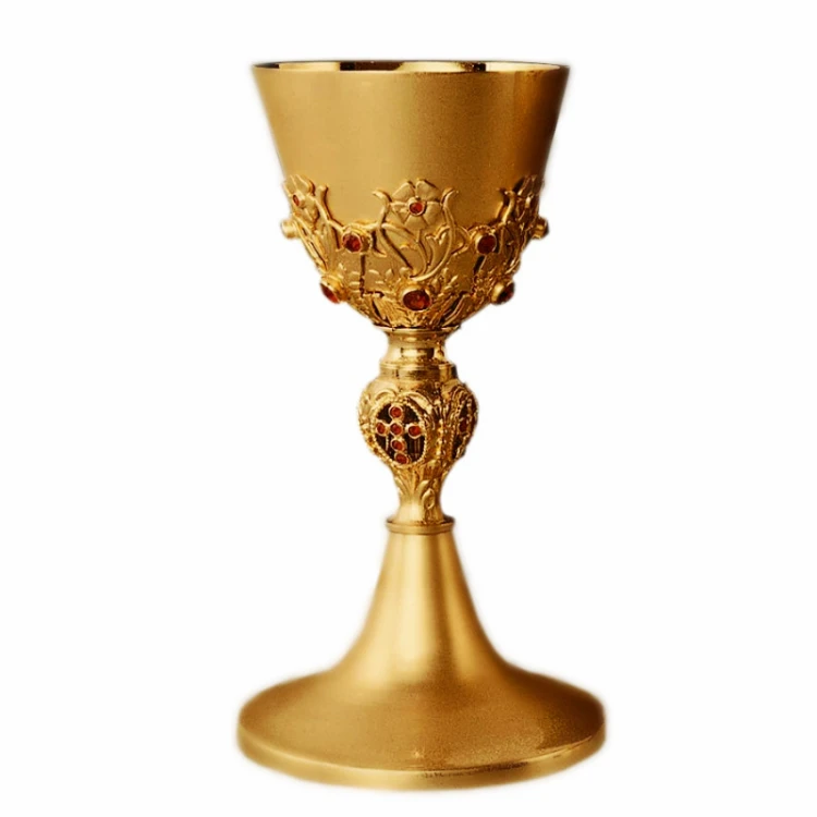 Mszalny kielich, krzyże nodus, kamienie czerwone