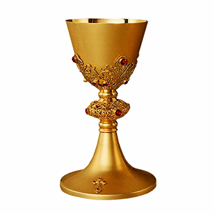 Kielich mszalny, czerwone kamienie