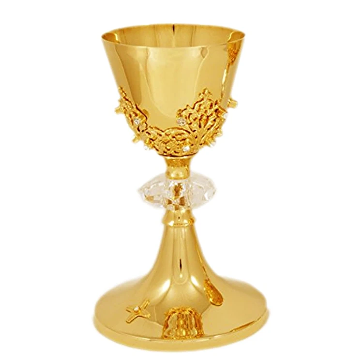 Kielich, koszyczek, białe kamienie szlachetne