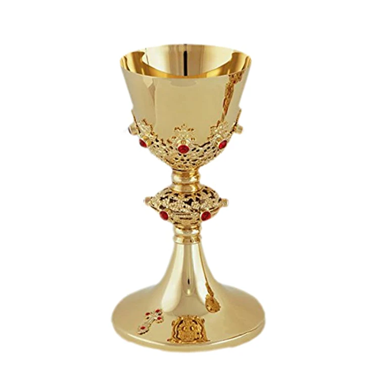 Kielich mszalny, kamienie czerwone