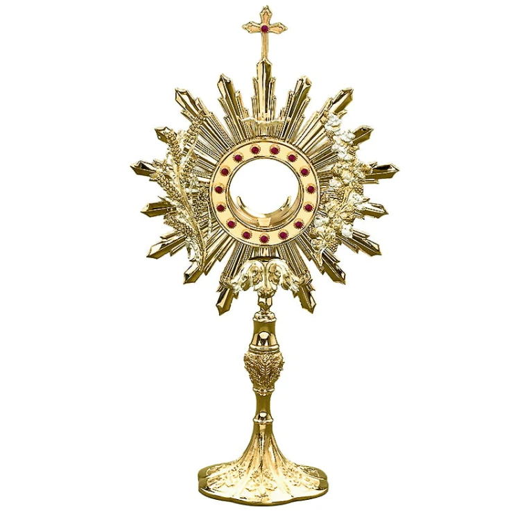 Monstrancja z kamieniami