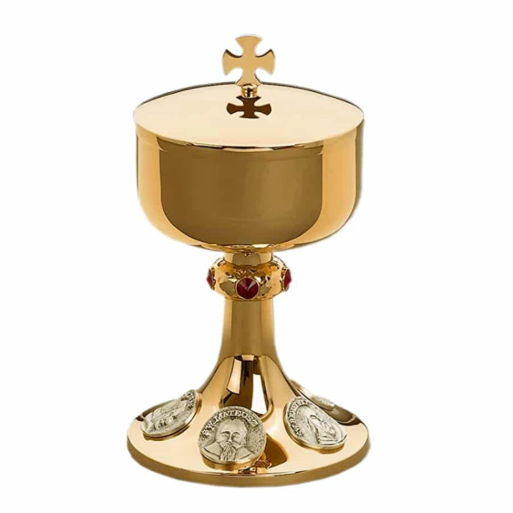 Puszka na komunikanty mosiężna