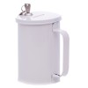 Metal donation can with key, white