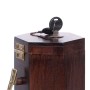 Wooden Donation Box with Key, Brown