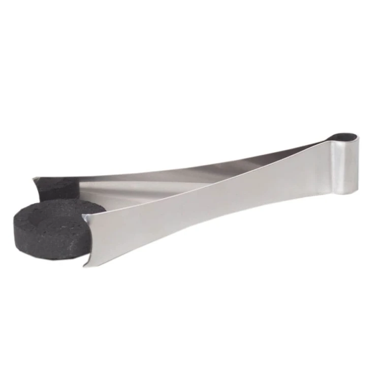 Steel charcoal tongs