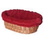 Wicker Basket for Church Offering with Burgundy Lining