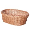 Wicker Basket for Church Offering with Burgundy Lining