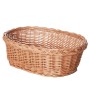 Wicker Basket for Church Offering with Burgundy Lining