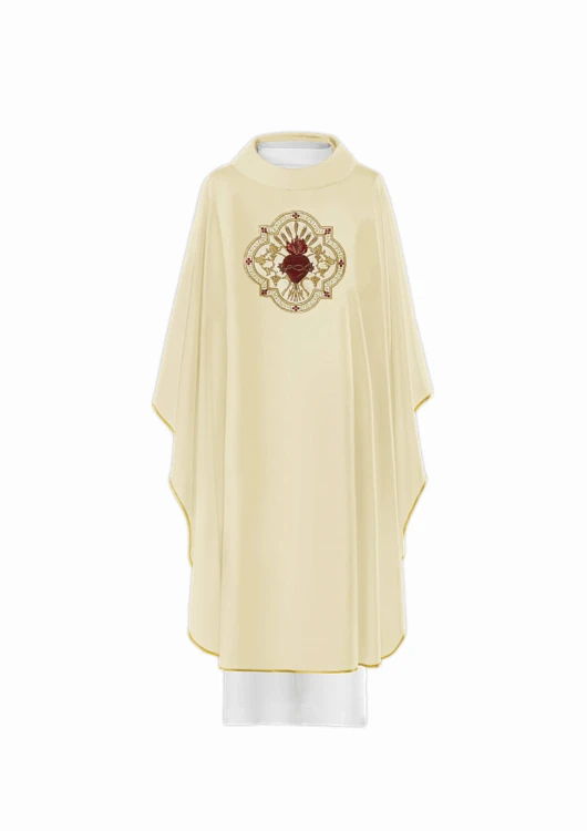 Ornat haftowany - emblemat symbol SERCE i KIELICH