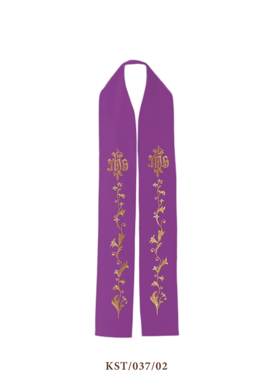 Stuła haftowana IHS.