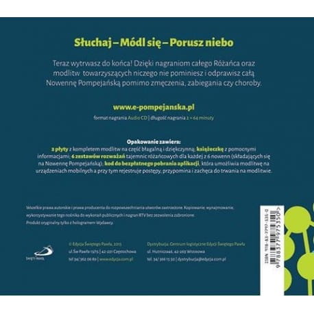Nowenna Pompejańska, Audiobook, 2 płyty CD + aplikacja mobilna