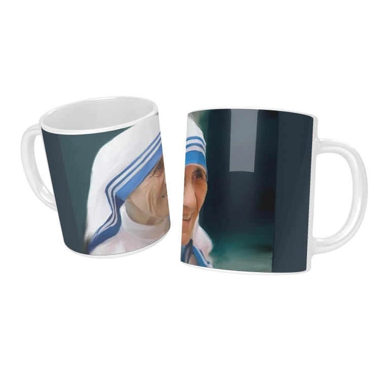 Christian mug with Saint Mother Teresa