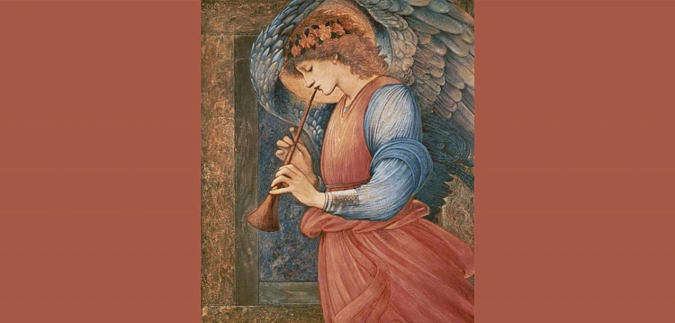 Kubek religijny z grającym Aniołem