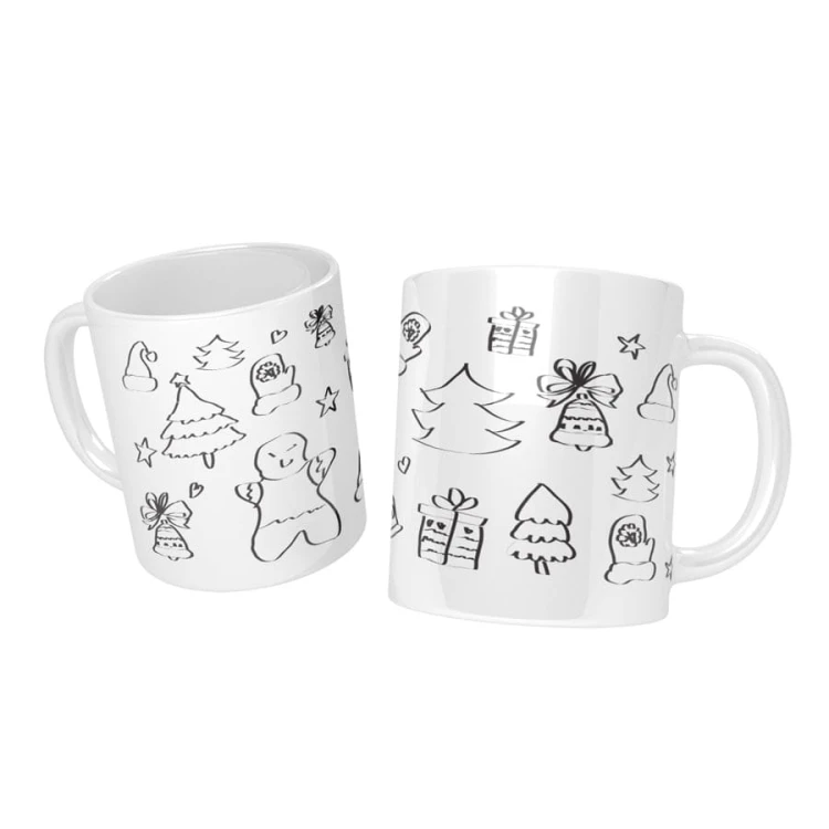 Christmas symbols mug